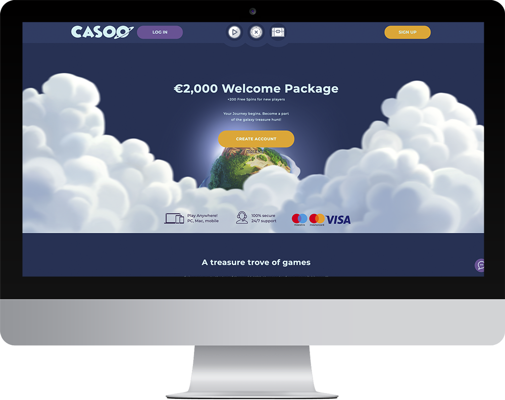 Casoo Casino on desktop