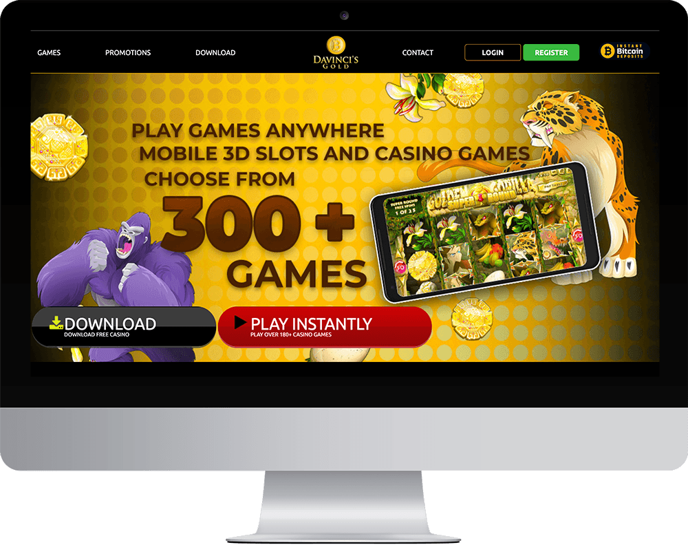 DaVinci's Gold Casino on desktop