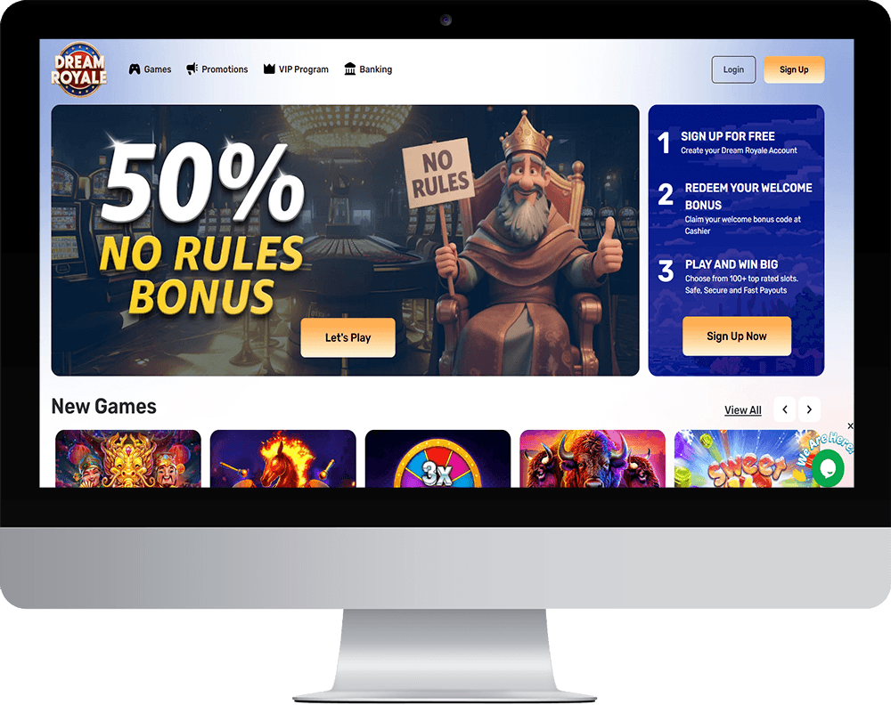 Dream Royale Casino on desktop