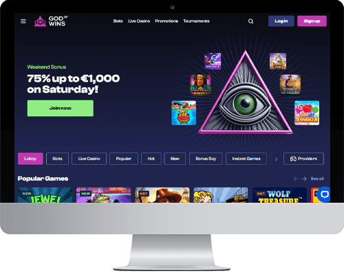 God of Wins Casino on desktop