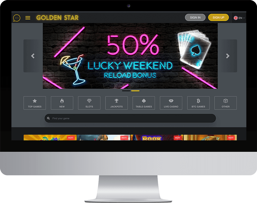 Golden Star Casino on desktop