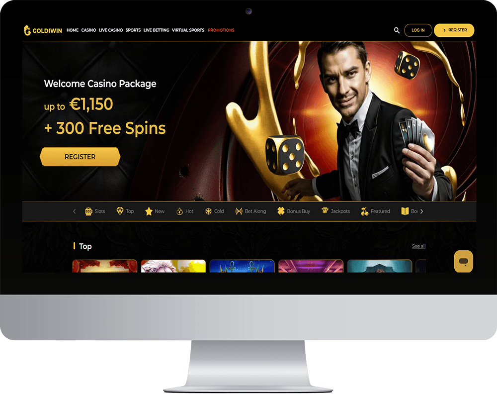 Goldiwin Casino on desktop