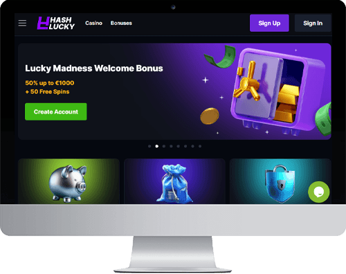 HashLucky Casino on desktop