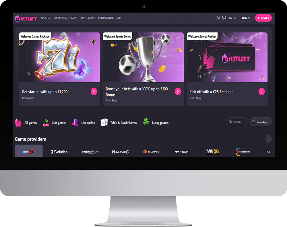 HotLoot Casino on desktop