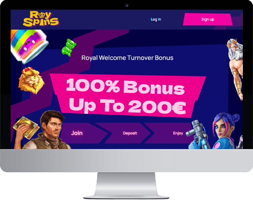RoySpins Casino on desktop